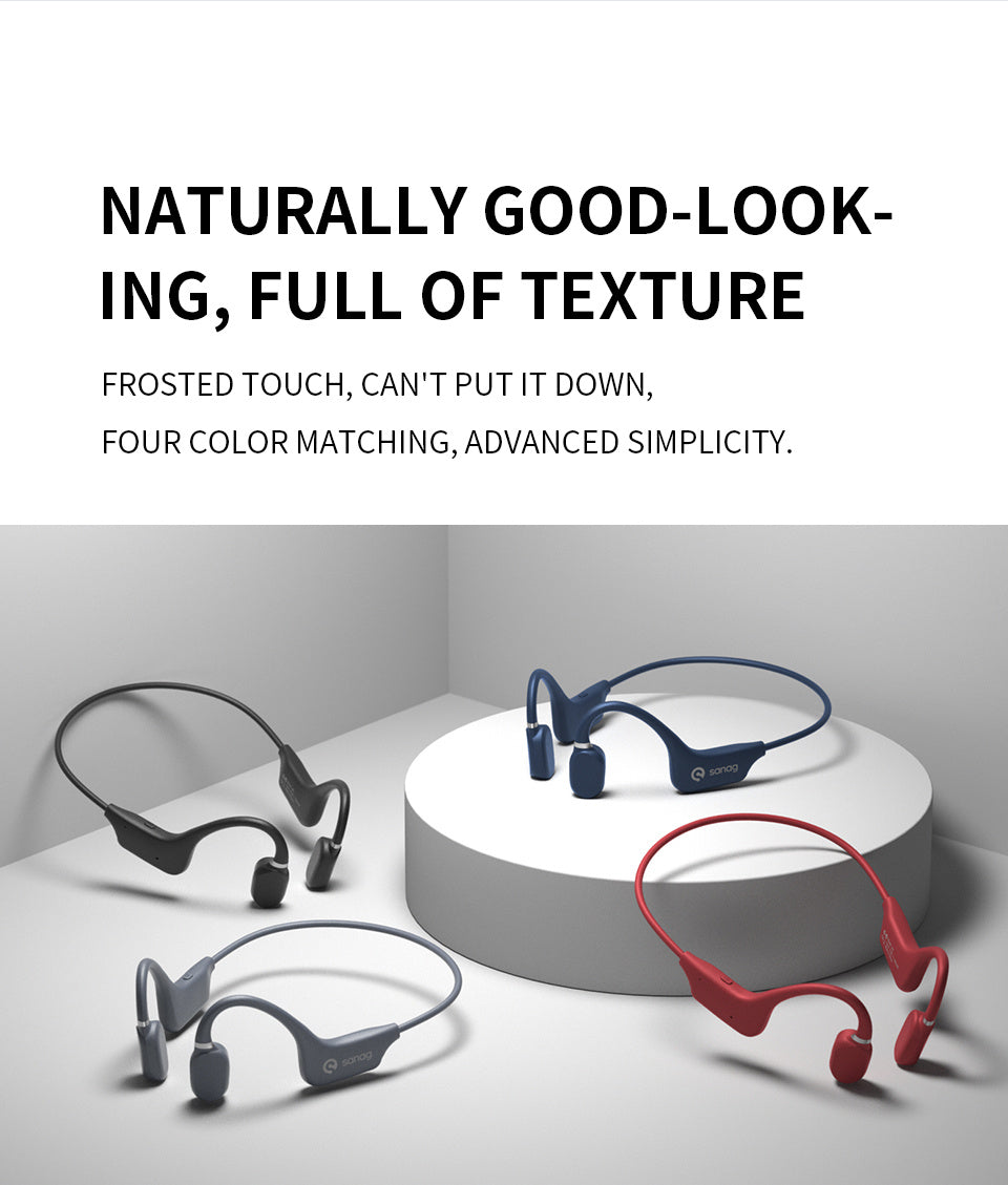 Sanag A5X True Bone Conduction Earphone Open Ear Wireless Sport Headphones Headset 3D Stereo Sound