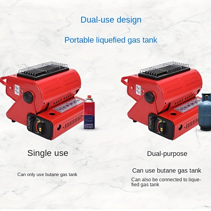 Portable Dual-Use Liquefied Gas Mini Tent Heater Fireplace - Stay Warm Outdoors