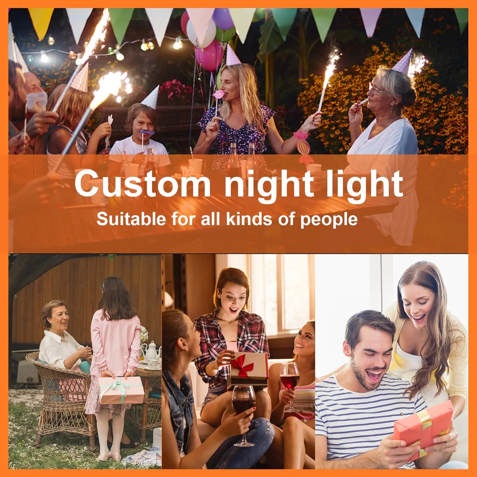 Personalized Gift Photo 3D Lamp Customized Wedding Anniversary Valentines Day Gift Night Light Picture Text Engraving Gift