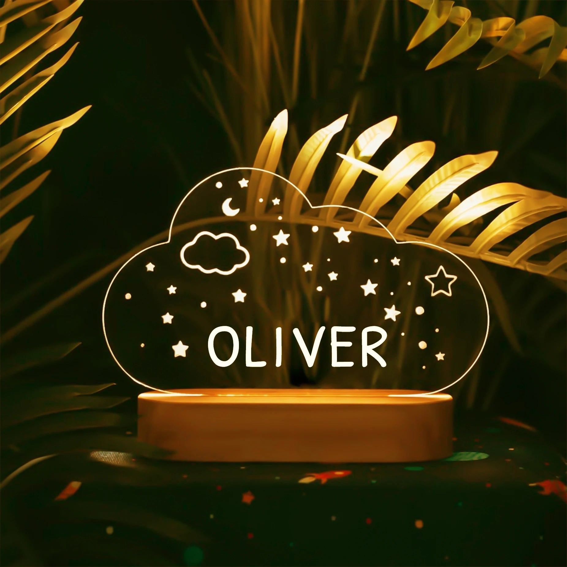 Baby Kids USB Night Light Personalized Children Name Lamp Custom Nursery Newborn Bedroom Home Decoration Birthday Souvenir Gift