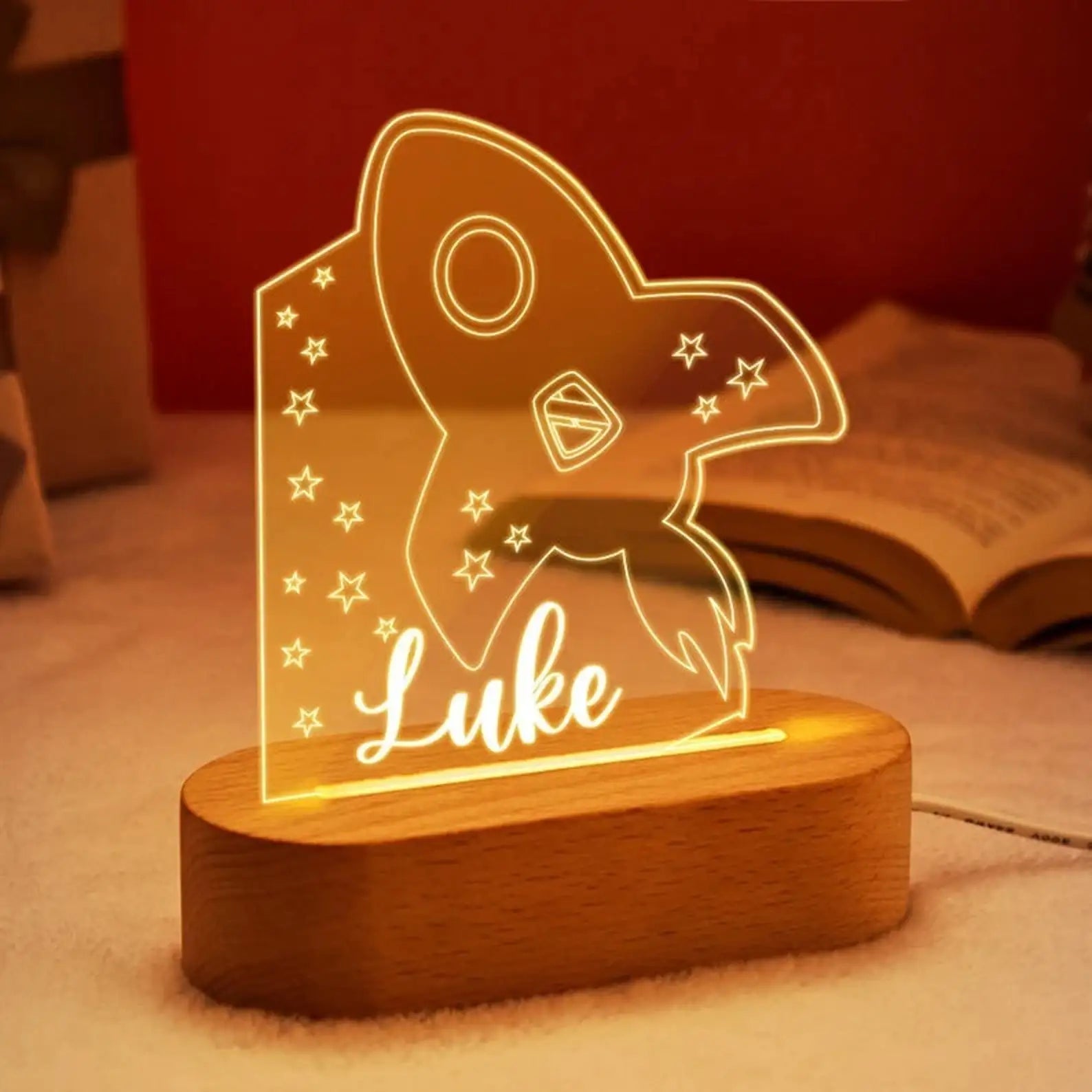 Baby Kids USB Night Light Personalized Children Name Lamp Custom Nursery Newborn Bedroom Home Decoration Birthday Souvenir Gift