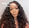 Wholesale 3 in 1 Half Wigs Vendor Glueless V Part U Part Headband Wigs Vendor Indian Hair Curly Burmese Hair Burmese Curly Wig