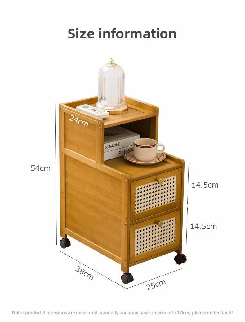 wood bedside table, small mini simple modern rack, ultra-narrow crevice storage cabinet, bedroom very narrow bedside cabinet