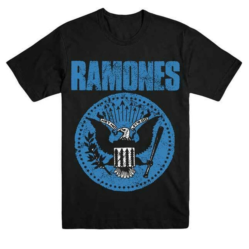 Ramones, A Legendary American Punk Band, Is A Rock Retro Direct-spray Men's and Women's Pure Cotton Short-sleeved T-shirt