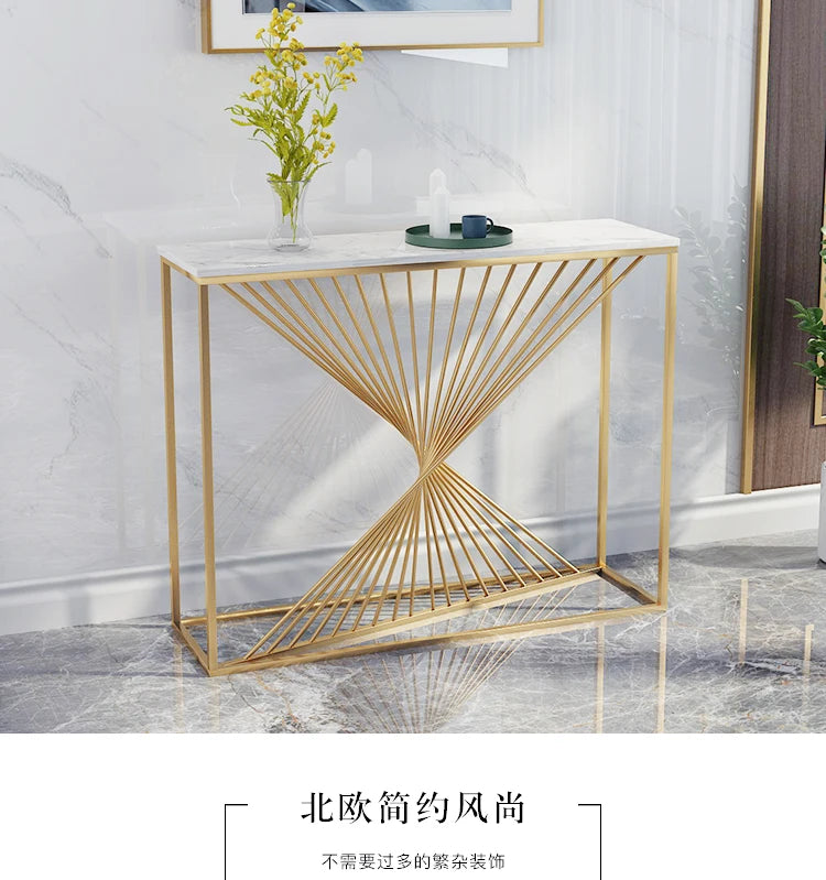 Entryways Simple Console Table Modern Hallway Marble Glam Console Table Aesthetic Beauty Tisch Wohnzimer Home Furniture