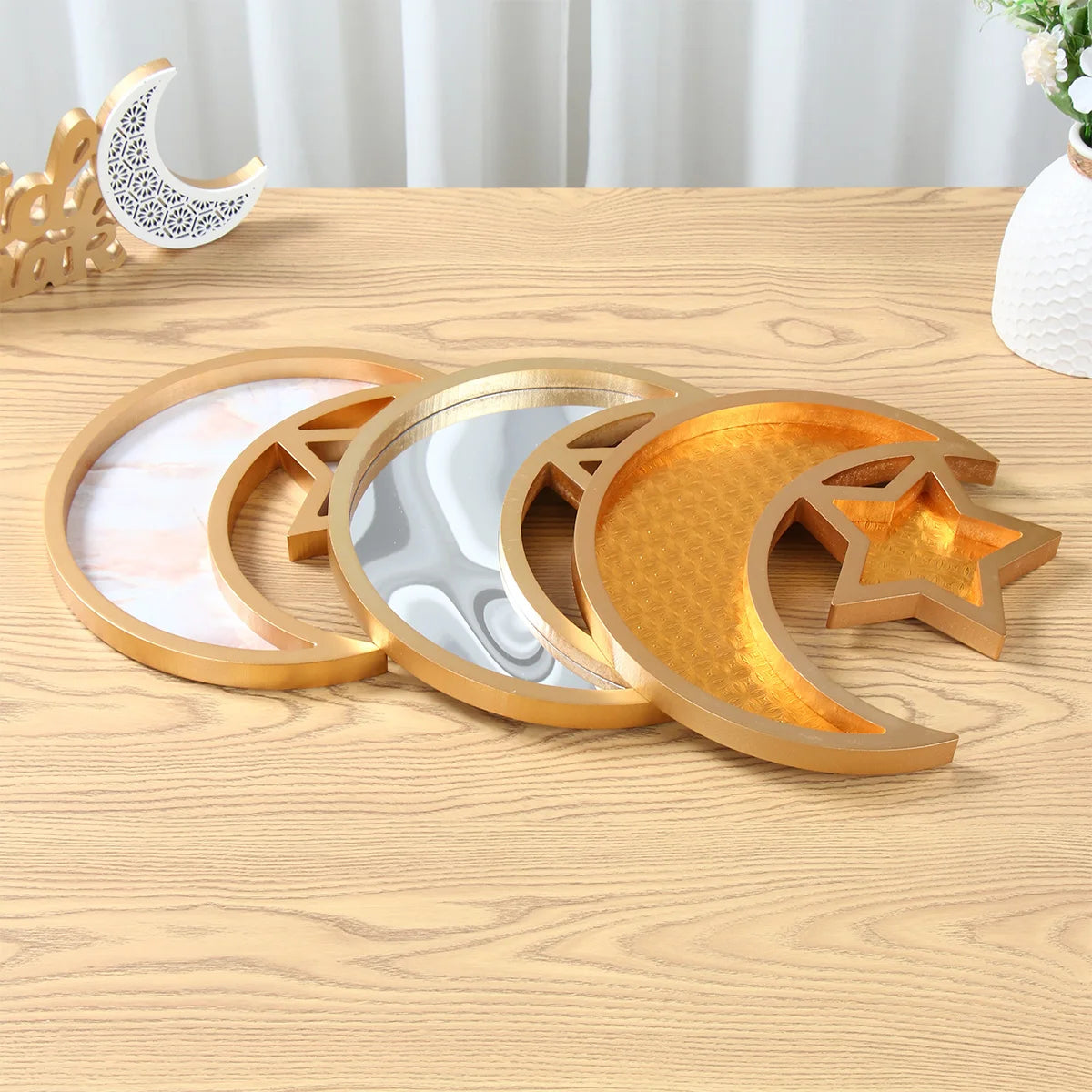 Ramadan Decoration Candy Snacks Tray EID Mubarak Decoration 2026 For Home Ramadan Kareem Islamic Muslim Party Eid Al Adha Gifts