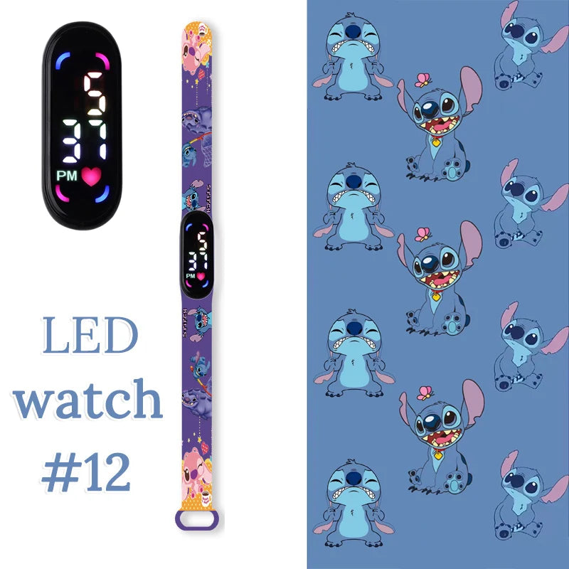 Fashion Stitch Children Watches Girls Waterproof Sport Wristband Women Bracelet  Kids LED Watch Touch Digital Clock