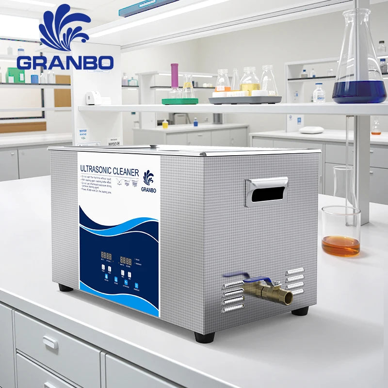 Granbosonic 30L Ultrasonic Cleaner 600W-900W 40KHz Cleanig Machine Digital Heater Degas Semiwave for Car Engine Soft Steak Lab