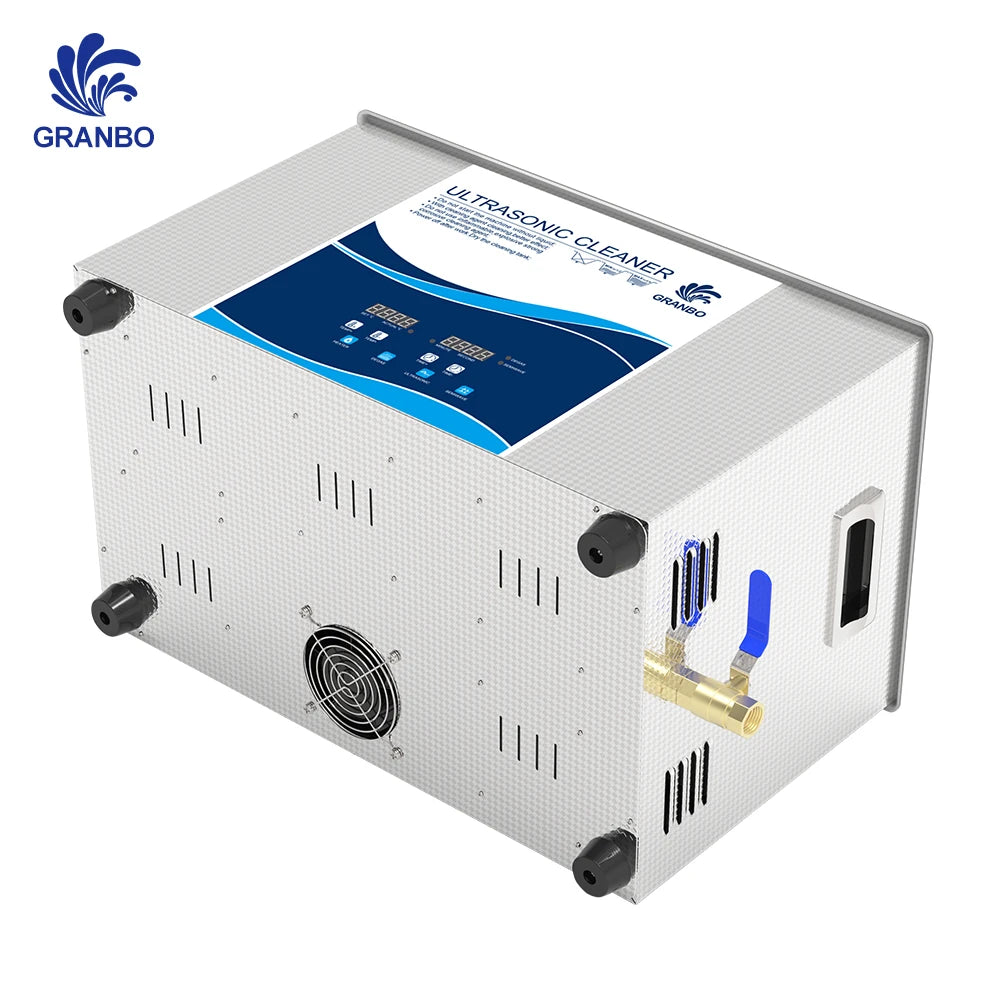 Granbosonic 30L Ultrasonic Cleaner 600W-900W 40KHz Cleanig Machine Digital Heater Degas Semiwave for Car Engine Soft Steak Lab