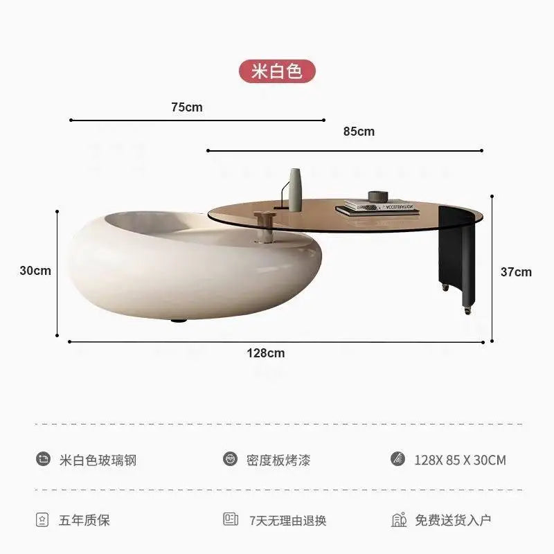 Mobile Wheels Coffee Table Glass Design Minimalist Living Room Coffee Table Cute Round Mobili Per La Casa Home Furnitures