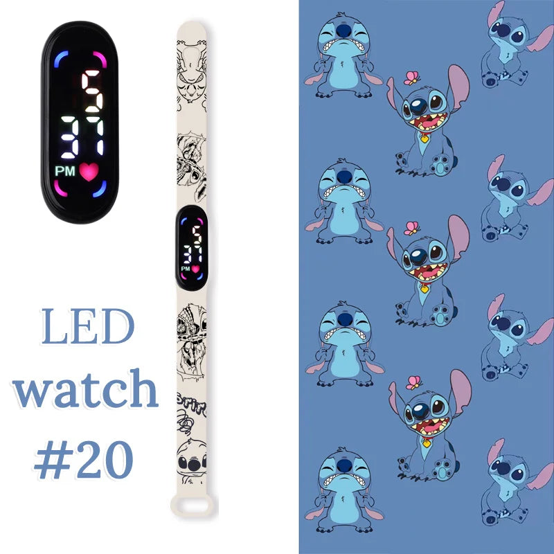 Fashion Stitch Children Watches Girls Waterproof Sport Wristband Women Bracelet  Kids LED Watch Touch Digital Clock