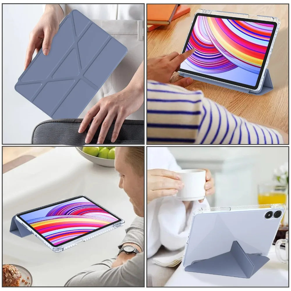 For Xiaomi Redmi Pad 2 Pro 2025 Tri-Folding Flip Case For Redmi Pad Pro Case 12.1 inch 2024 Poco Pad 12 1 with Auto Sleep Cover