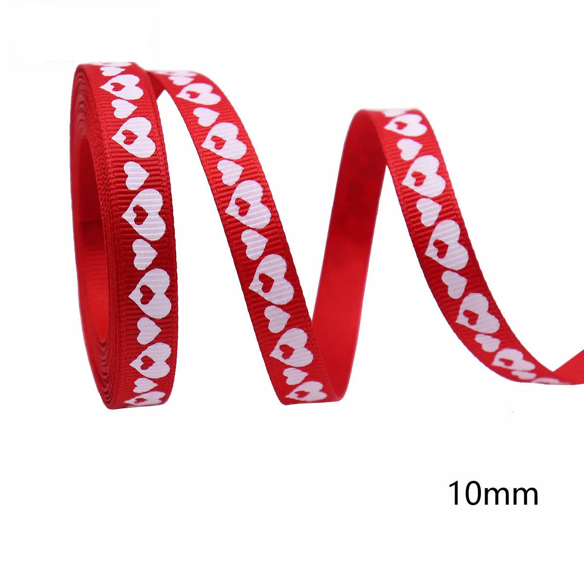 5Yards Red Love Printed Ribbon Wedding Tanabata Gift Wrap Rope Valentine's Day Red Jacquard Ribbon DIY Handmade Ribbon