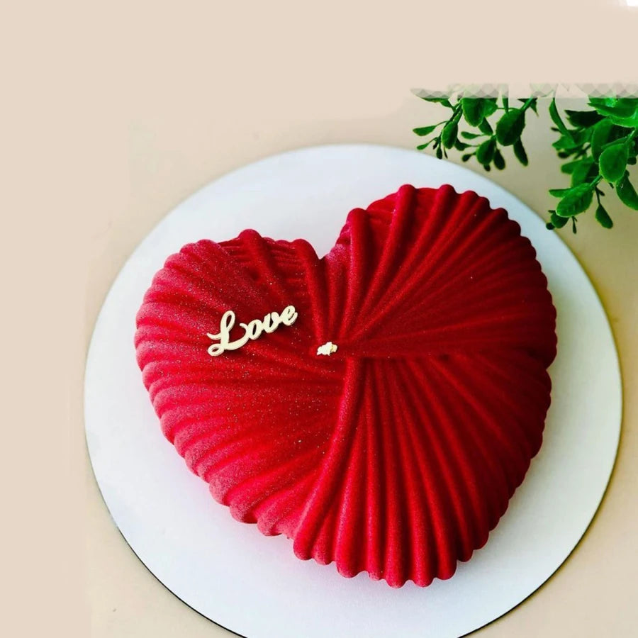 10pcs Gold Acrylic Heart Love Cake Topper for Valentine's Day Wedding Birthday Party Cake Decoration Supplies