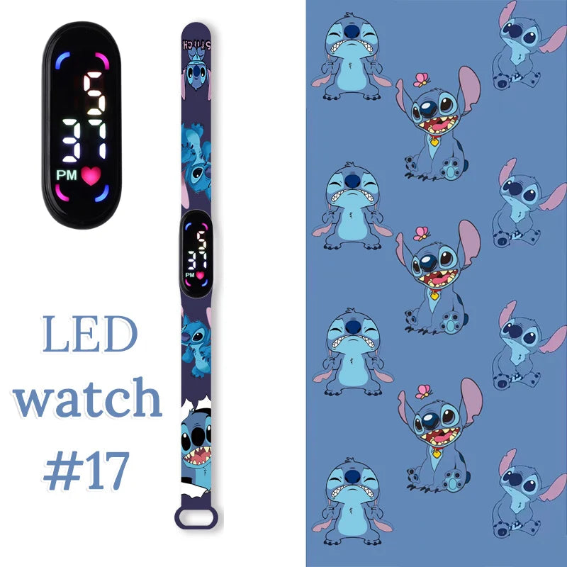Fashion Stitch Children Watches Girls Waterproof Sport Wristband Women Bracelet  Kids LED Watch Touch Digital Clock