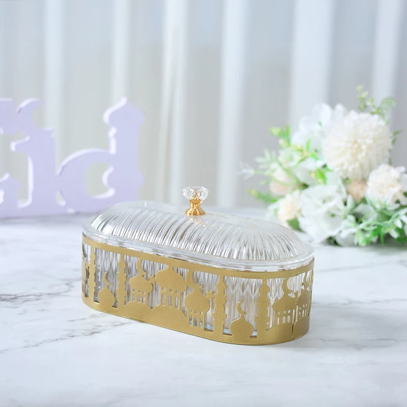 Ramadan Decoration Candy Snacks Tray EID Mubarak Decoration 2026 For Home Ramadan Kareem Islamic Muslim Party Eid Al Adha Gifts