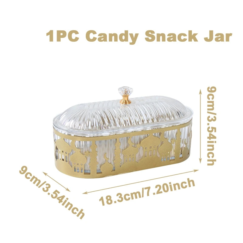 Ramadan Decoration Candy Snacks Tray EID Mubarak Decoration 2026 For Home Ramadan Kareem Islamic Muslim Party Eid Al Adha Gifts