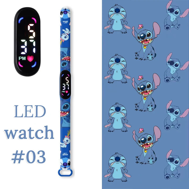 Fashion Stitch Children Watches Girls Waterproof Sport Wristband Women Bracelet  Kids LED Watch Touch Digital Clock