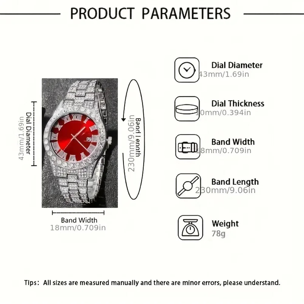 Fashionable couples quartz watch set, zinc alloy case, analog display, perfect gift for Valentine's Day, Easter and Eid