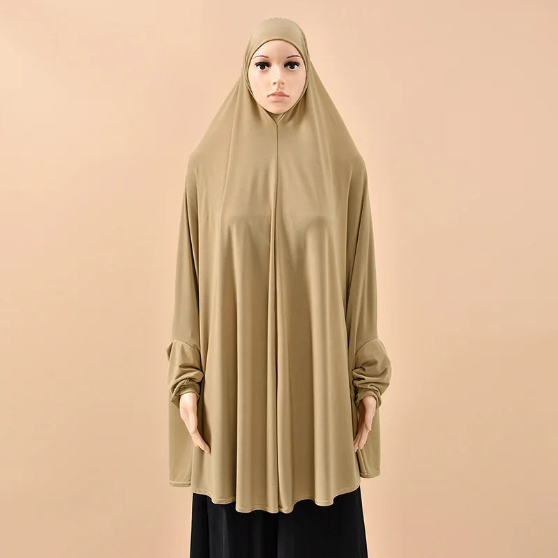 Ramdan Eid New Hemp Fashion Muslim Hijab Scarf Khimar Muslim Long Hijab Headcarf Women Jubha Islamic Musulman Prayer Garment