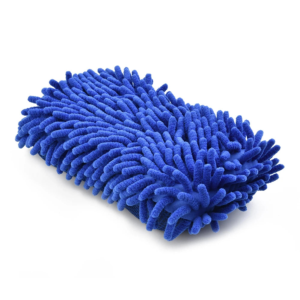 1pc Car Wash Glove Microfiber Chenille Car Wash Sponge Care Washing Detailing Brush Pad Multifunction Cleaning Tool