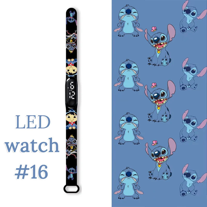 Fashion Stitch Children Watches Girls Waterproof Sport Wristband Women Bracelet  Kids LED Watch Touch Digital Clock