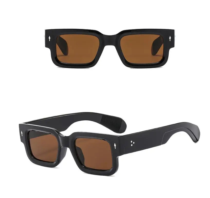 Square Frame Trendy Casual Classic Sunglasses Lightweight Durable UV Sun-Protective Sporty Shades Sunglasses for Fall Outdoor
