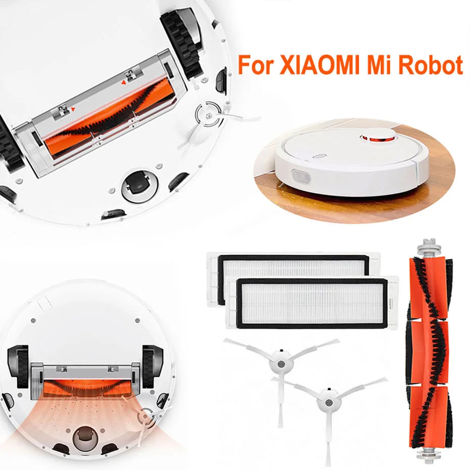 Hepa Filter For Xiaomi Mi Robot Vacuum Cleaner 1st gen / 2 / 1S, SDJQR01RR SDJQR02RR SDJQR03RR Roborock E4 E5 S4 Max Main Brush
