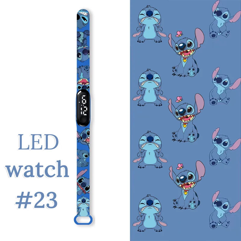 Fashion Stitch Children Watches Girls Waterproof Sport Wristband Women Bracelet  Kids LED Watch Touch Digital Clock