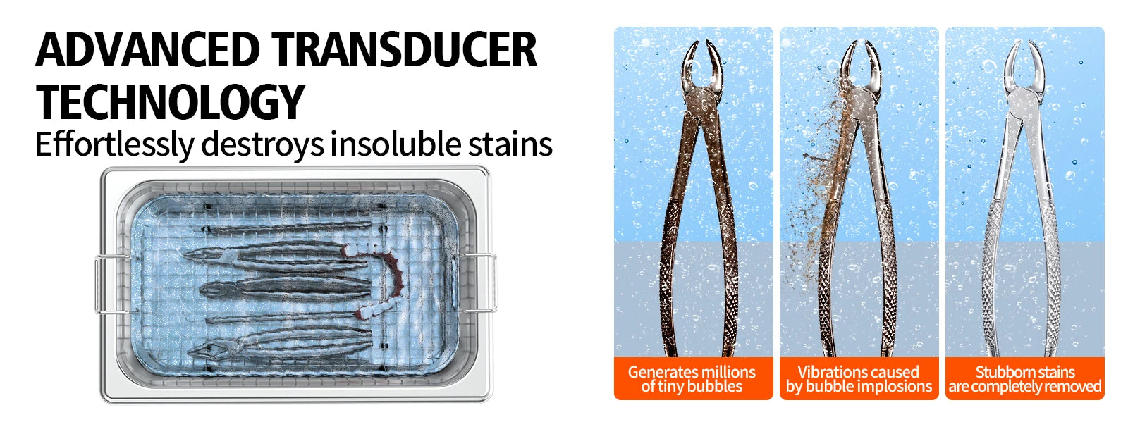 Granbosonic 30L Ultrasonic Cleaner 600W-900W 40KHz Cleanig Machine Digital Heater Degas Semiwave for Car Engine Soft Steak Lab