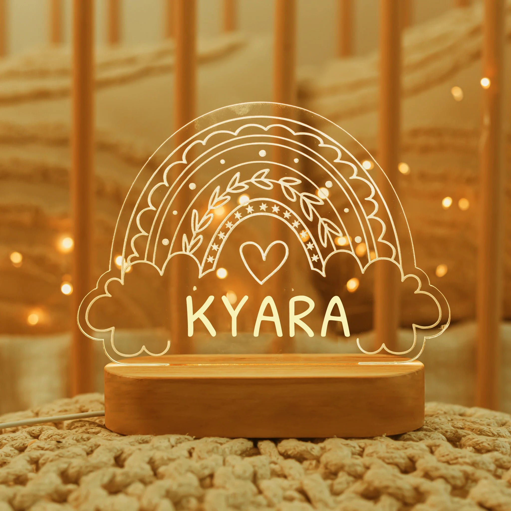 Baby Kids USB Night Light Personalized Children Name Lamp Custom Nursery Newborn Bedroom Home Decoration Birthday Souvenir Gift