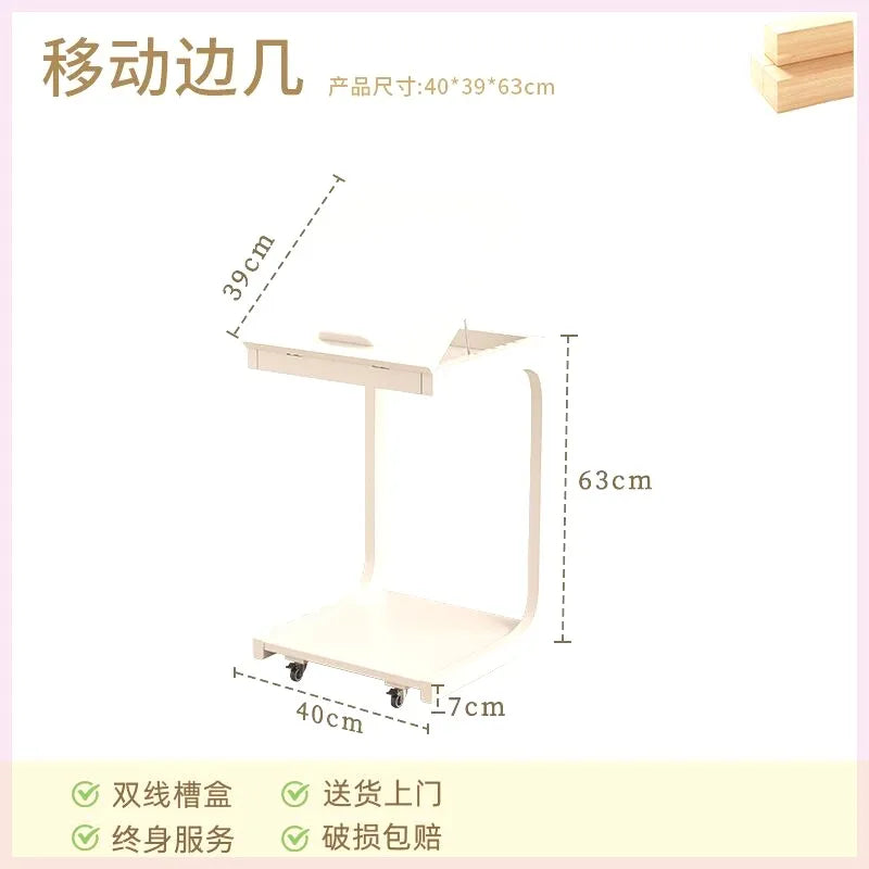 C Shaped SideTable Narrow Sofa EndTable Movable Nightstand Bedside Small CoffeeTable LivingRoom Mini Furniture Clearance Acrylic