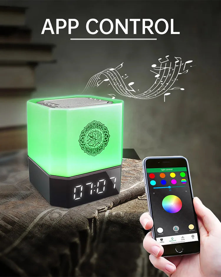 Ramadan Player Quran Mp3 Digital Touch Lamp LED Clock Quran Speaker For Muslim Gift with App Control Dropshipping
