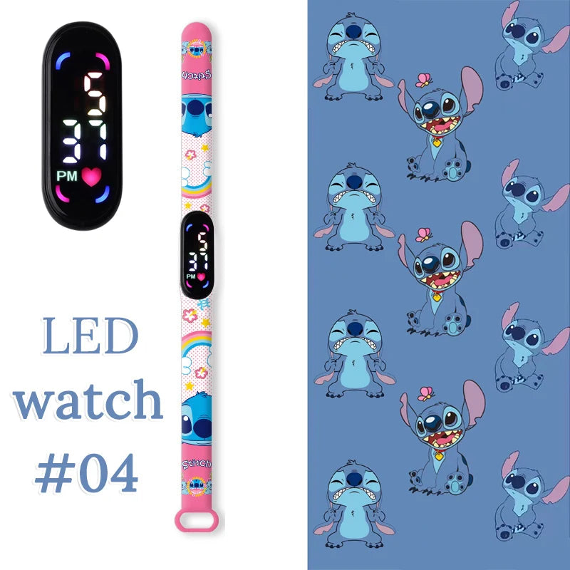 Fashion Stitch Children Watches Girls Waterproof Sport Wristband Women Bracelet  Kids LED Watch Touch Digital Clock