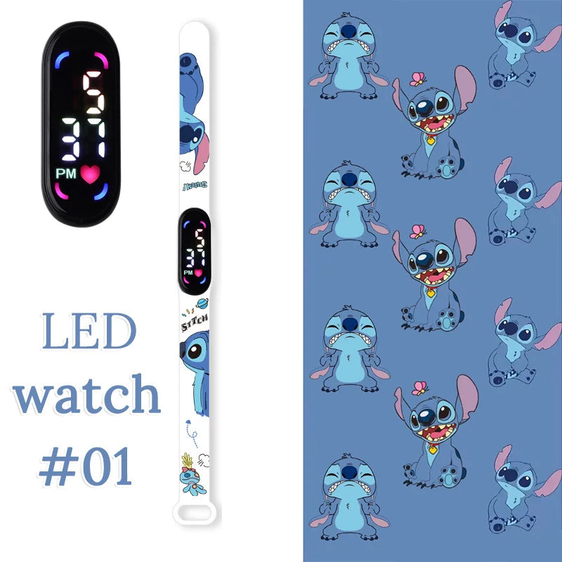 Fashion Stitch Children Watches Girls Waterproof Sport Wristband Women Bracelet  Kids LED Watch Touch Digital Clock
