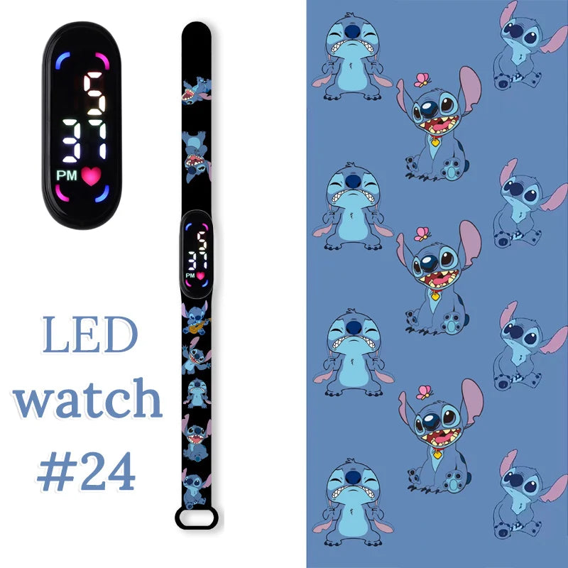 Fashion Stitch Children Watches Girls Waterproof Sport Wristband Women Bracelet  Kids LED Watch Touch Digital Clock