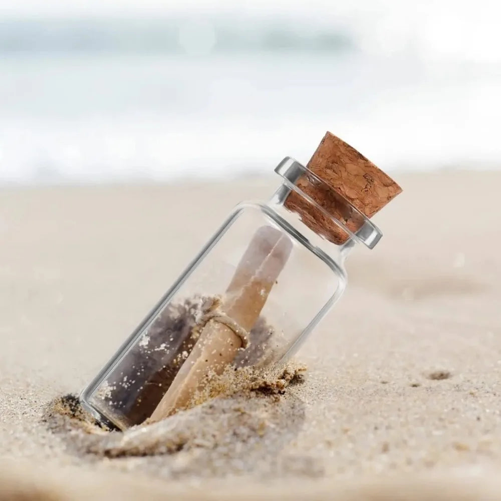 10PCS 5ML-20ML Small Glass Bottles with Cork Stoppers Mini Glass DIY Decoration  Vials Cork Message Glass Vial Wishing Bottles