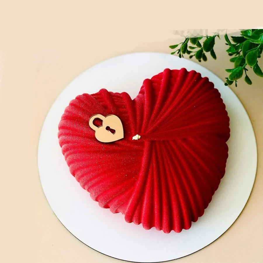 10pcs Gold Acrylic Heart Love Cake Topper for Valentine's Day Wedding Birthday Party Cake Decoration Supplies