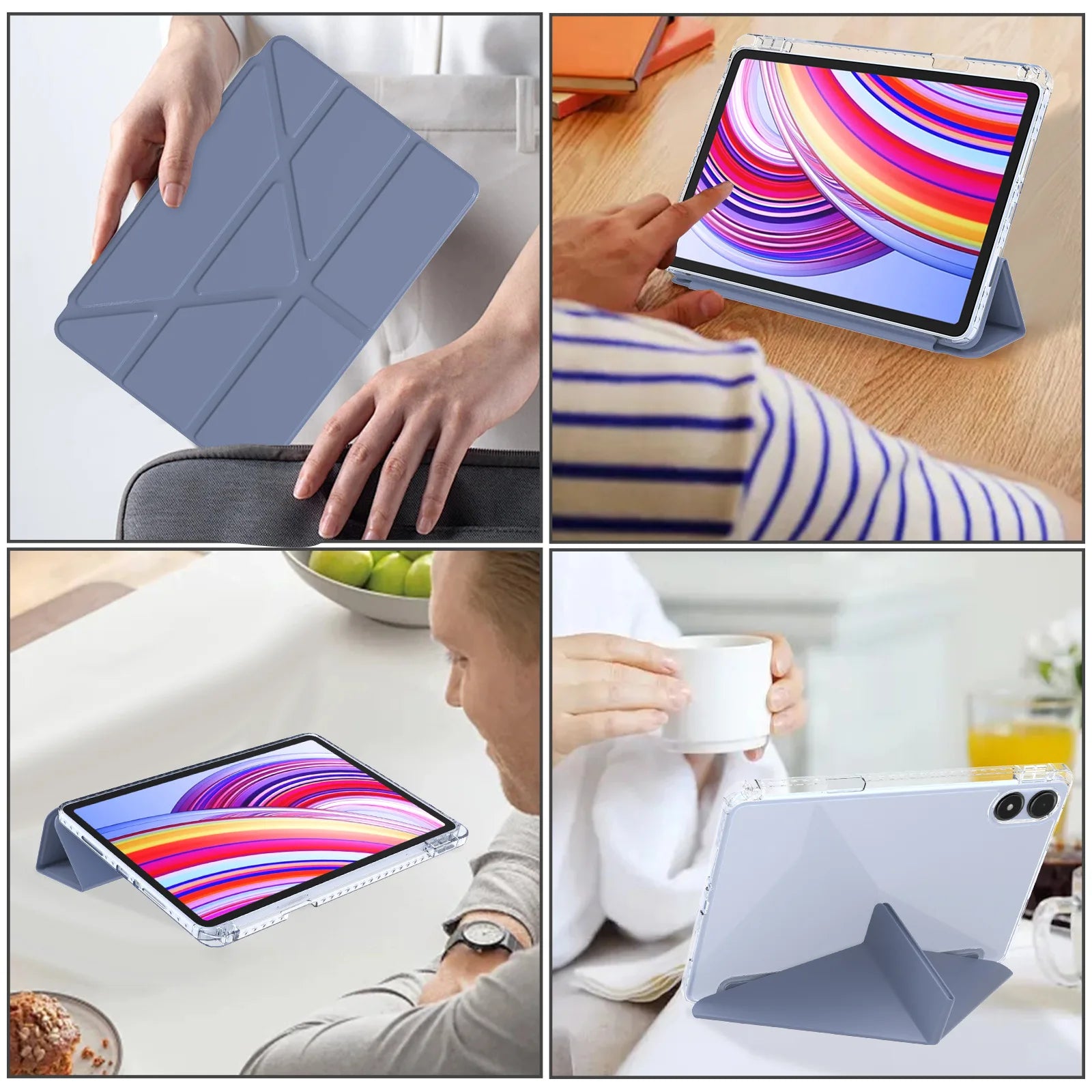 For Xiaomi Redmi Pad 2 Pro 2025 Tri-Folding Flip Case For Redmi Pad Pro Case 12.1 inch 2024 Poco Pad 12 1 with Auto Sleep Cover