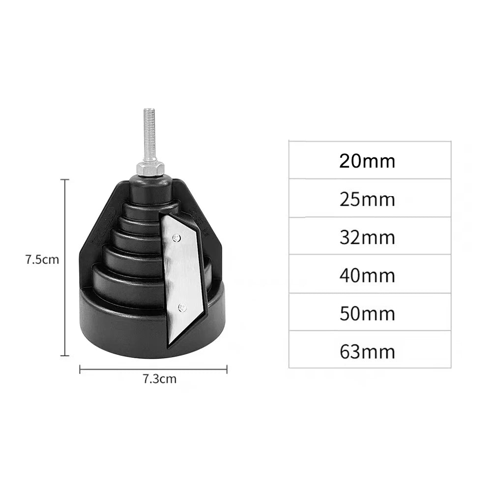 PE Pipe Outer Circle Finishing Chamfering Device PE/PVC/PP Pipe Chamfering Tool PVC Reamer Scraper Deburring Trimming Device