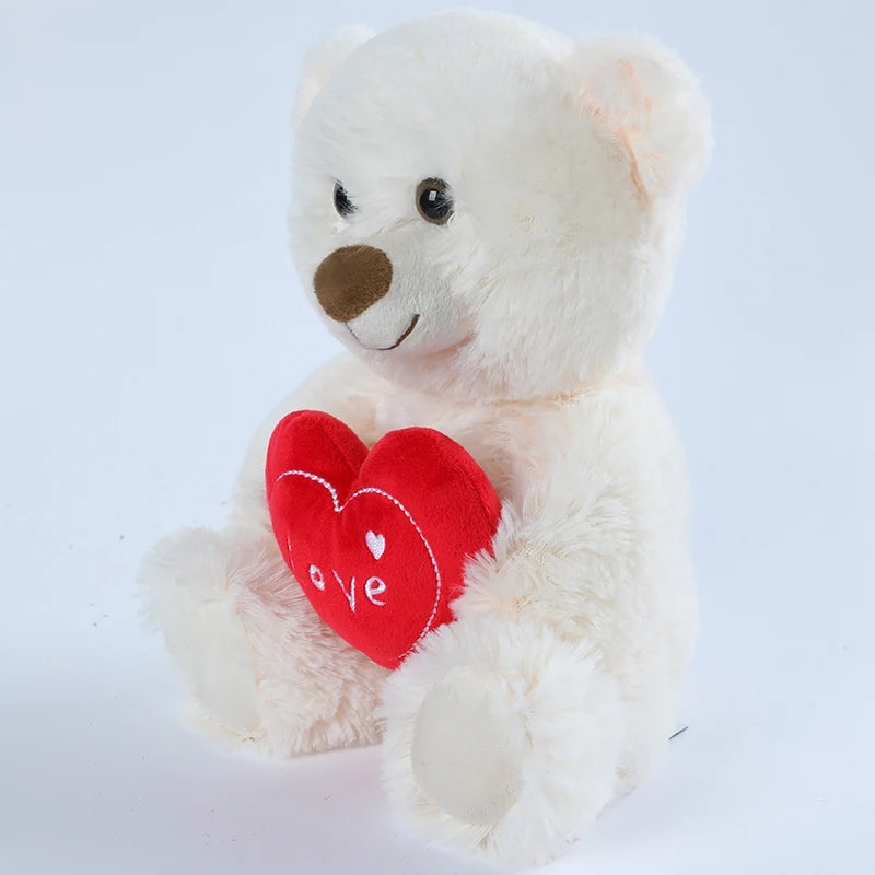 25cm Valentine's Day Heart Teddy Fairy Bear Stuffed Soft Cute Animal Plush Toys For Lovers Birthday Gifts Home Decroe