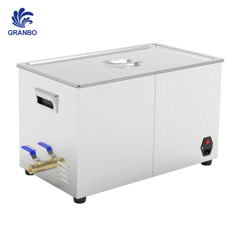 Granbosonic 30L Ultrasonic Cleaner 600W-900W 40KHz Cleanig Machine Digital Heater Degas Semiwave for Car Engine Soft Steak Lab