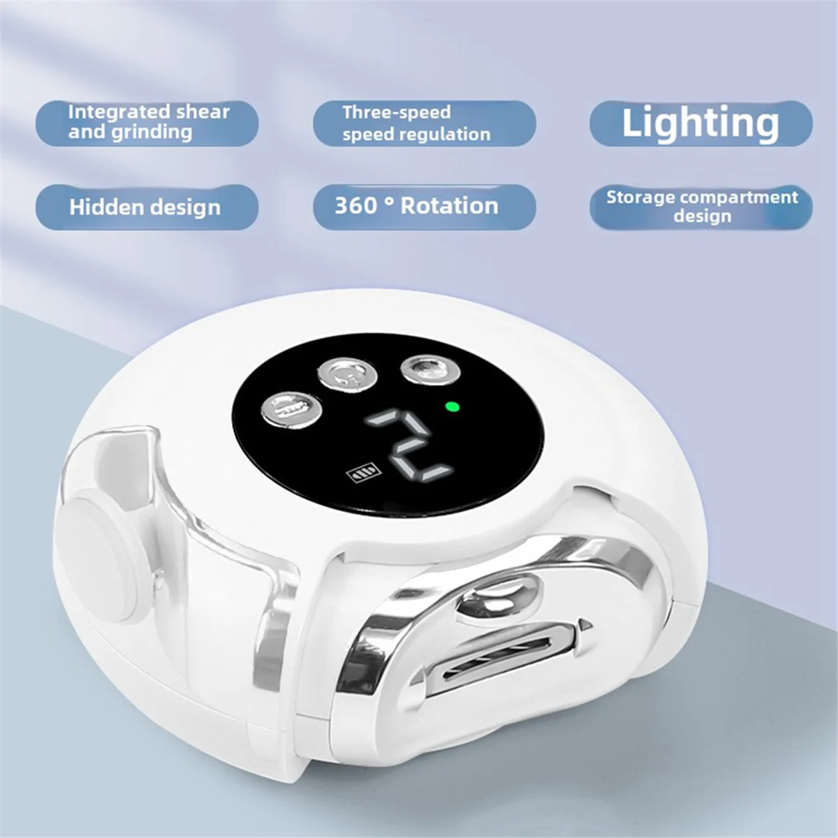 Grinding and Polishing Automatic Electric Nail Clipper Multifunctional Portable Nail Grinder Electric Manicure Tool