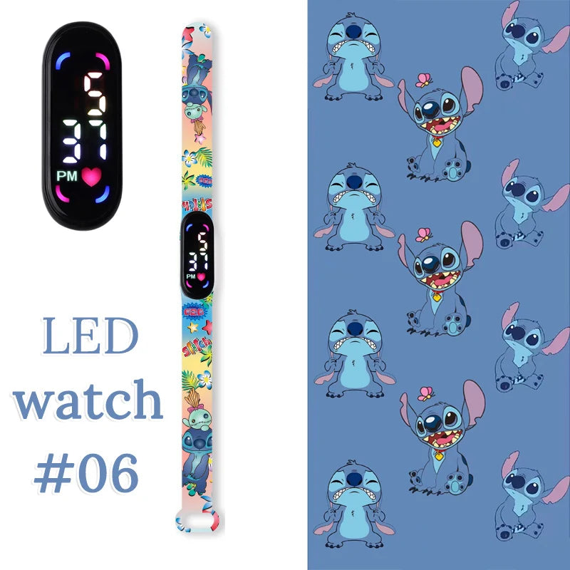 Fashion Stitch Children Watches Girls Waterproof Sport Wristband Women Bracelet  Kids LED Watch Touch Digital Clock