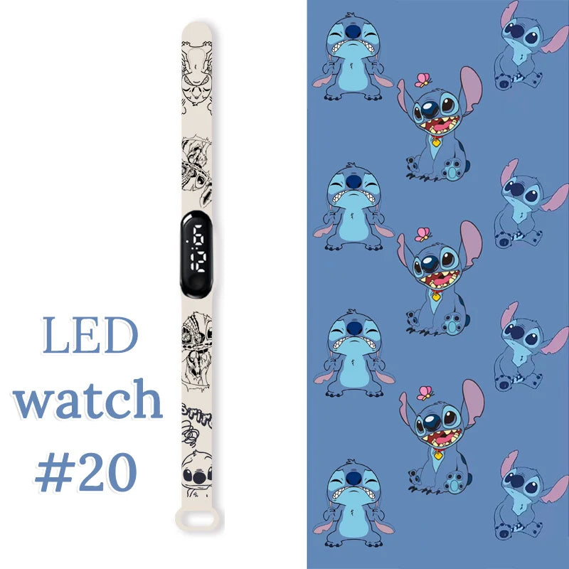 Fashion Stitch Children Watches Girls Waterproof Sport Wristband Women Bracelet  Kids LED Watch Touch Digital Clock