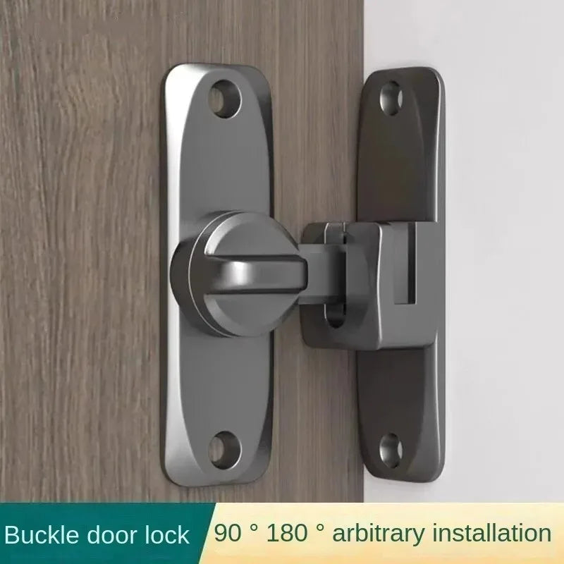 90/180 Degree Flip Door Lock Home Security Sliding Door Latch Small Gate Latches Hardware Anti-theft Lock Zinc Alloy Door Bolts