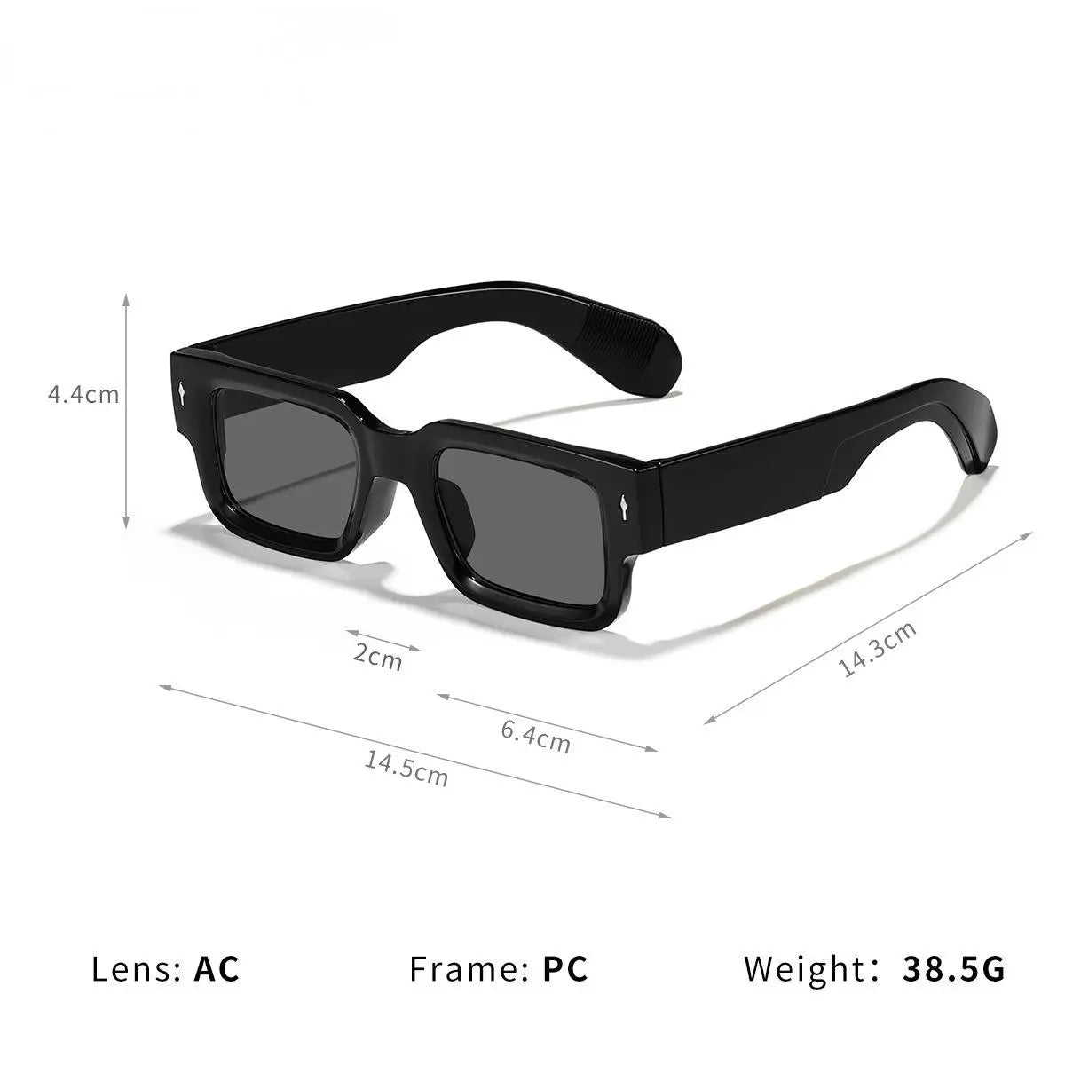 Square Frame Trendy Casual Classic Sunglasses Lightweight Durable UV Sun-Protective Sporty Shades Sunglasses for Fall Outdoor