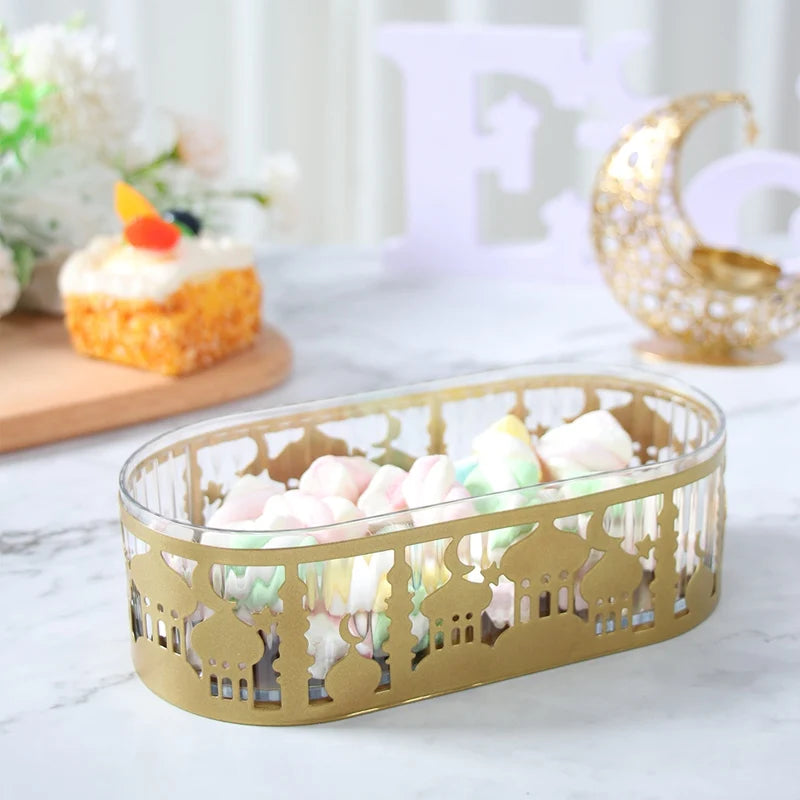 Ramadan Decoration Candy Snacks Tray EID Mubarak Decoration 2026 For Home Ramadan Kareem Islamic Muslim Party Eid Al Adha Gifts
