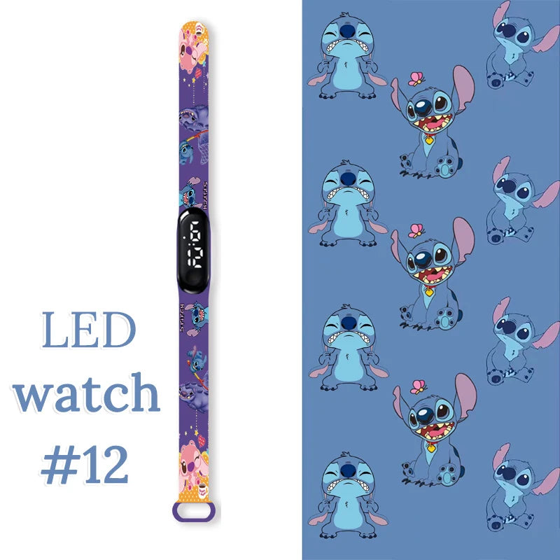 Fashion Stitch Children Watches Girls Waterproof Sport Wristband Women Bracelet  Kids LED Watch Touch Digital Clock
