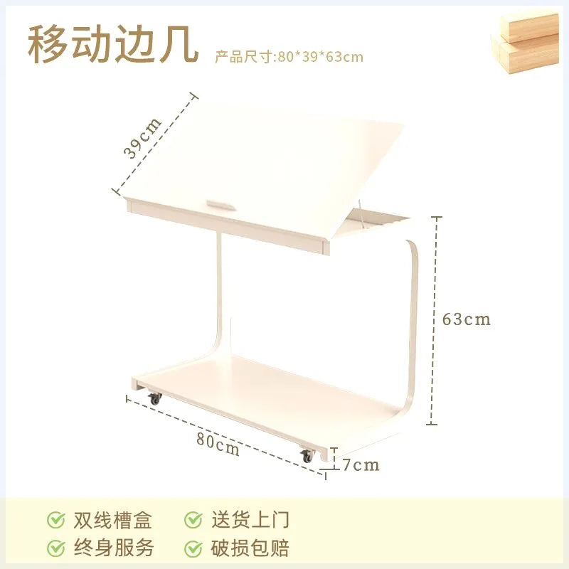 C Shaped SideTable Narrow Sofa EndTable Movable Nightstand Bedside Small CoffeeTable LivingRoom Mini Furniture Clearance Acrylic
